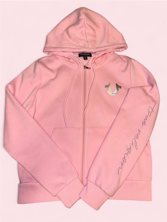 True Religion Other - Y2K Women's Pink Zip-Up Hoodie